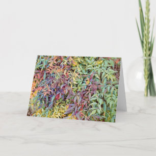 Nature Lover Abstract Leaves Art Note Card