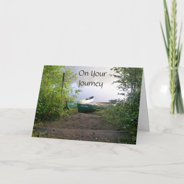 Nature Lover Canoe Journey Graduation Card (Front)