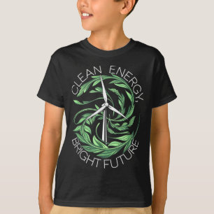 Nature Lover Earth Day Clean Energy Windmill T-Shirt