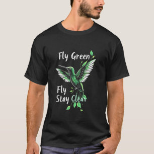 Nature Lover Earth Day Fly Green Hummingbird Clima T-Shirt