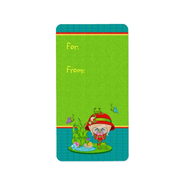 Nature Lover Frog Faery Gift Tag (Front)