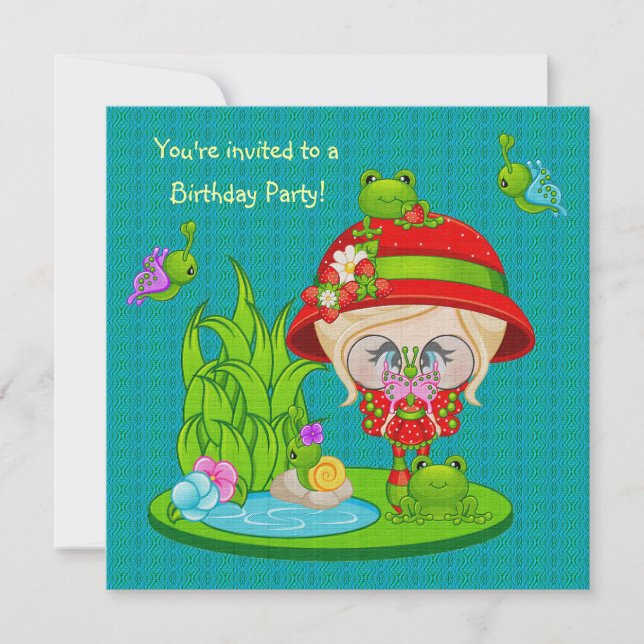 Nature Lover Frog Faery Invitation (Front)