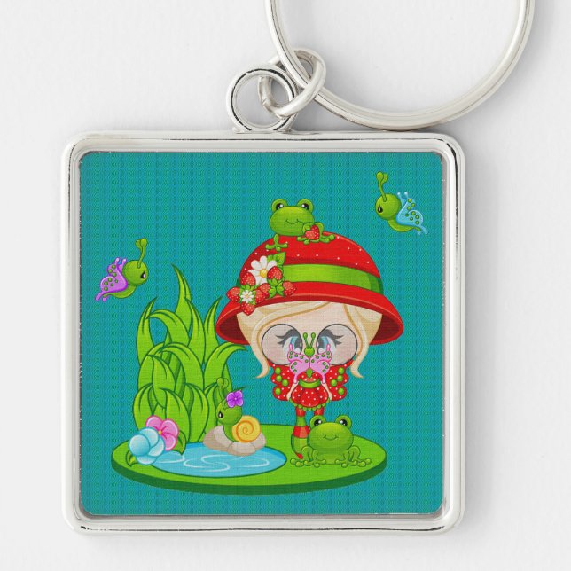 Nature Lover Frog Faery Key Ring (Front)