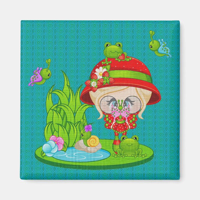 Nature Lover Frog Faery Magnet (Front)
