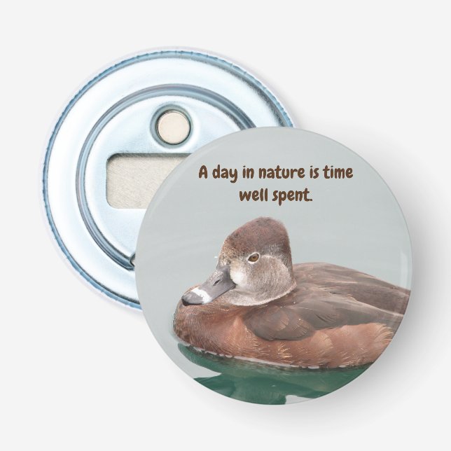 Nature Lover Ring-necked Duck Photo Female Bird Bottle Opener (Front)