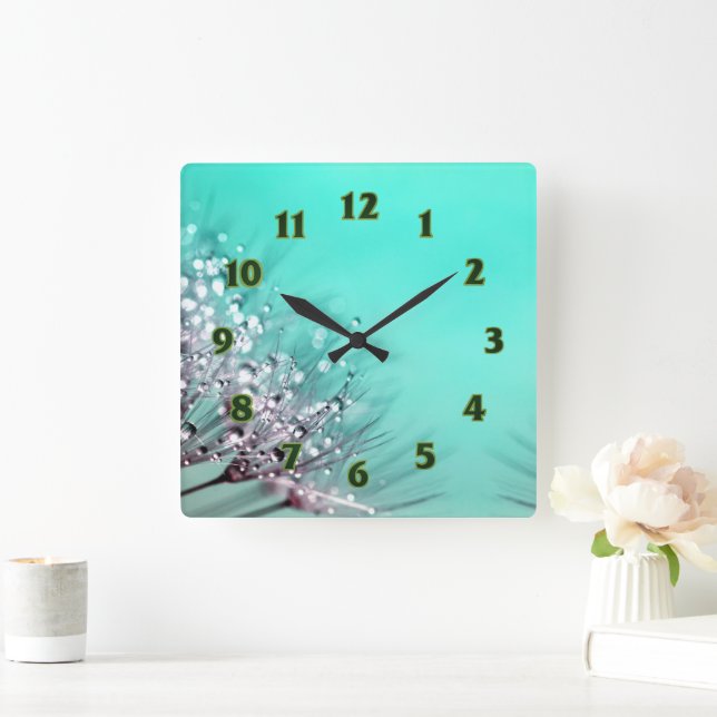 Nature lover square wall clock (Home)