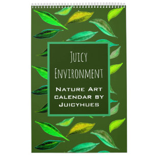 Nature lovers art leaves and tree art calendar