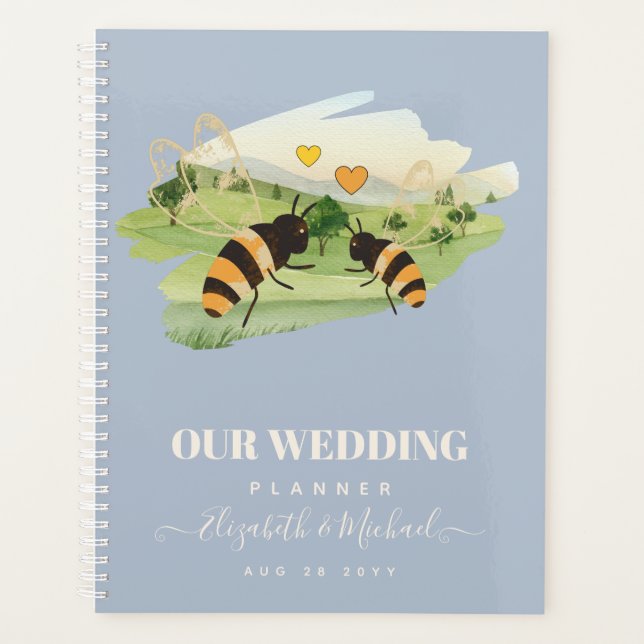 Nature Lovers Countryside Bees Wedding Planner (Front)