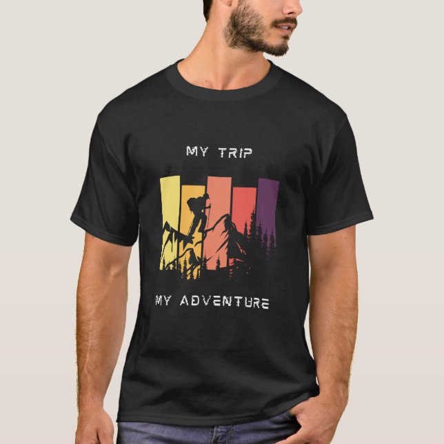 Nature Lover's Hiking T-Shirt - Outdoor Adventure  (Front)