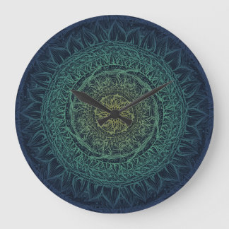 Nature Lovers Mandala Art Mandalas Design Large Clock