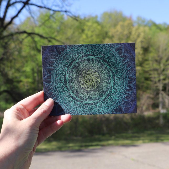Nature Lovers Mandala Art Mandalas Design          Postcard (Creator Uploaded)