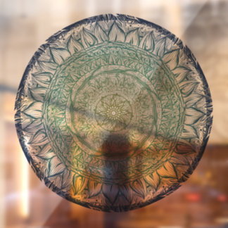 Nature Lovers Mandala Art Mandalas Design          Window Cling