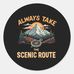 Nature Lovers Nature Wander Apparel Always Take Th Classic Round Sticker