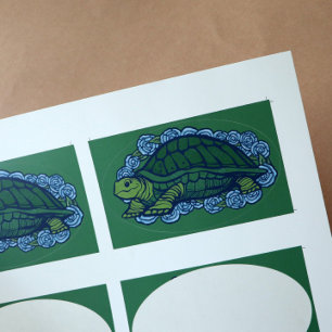Nature Lovers Turtle Art Turtles                   Oval Sticker