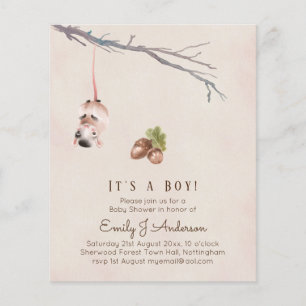 Nature Loves a Field Mouse Baby Shower Invites