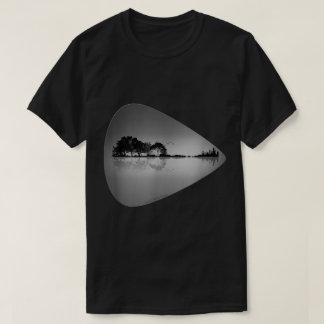 Nature Meets City Guitar Pick Design T-Shirt