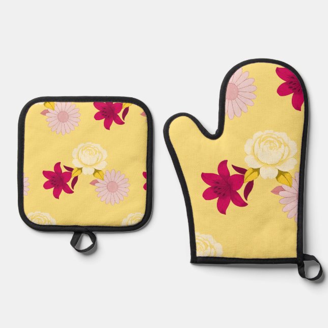 Nature Meets Style Oven Mitt & Pot Holder Set (Front)