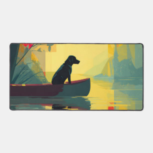 Nature Minimalist Black Labrador Canoe Desk Mat