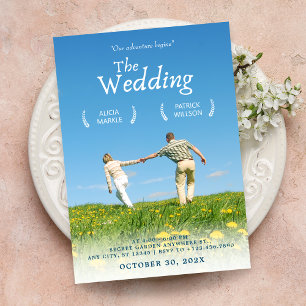 Nature Minimalist drama movie poster wedding photo Invitation