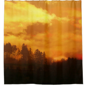 NATURE MORNING SUNRISE  SHOWER CURTAIN