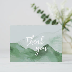 Nature Mountain Forest Wedding Thank you cards