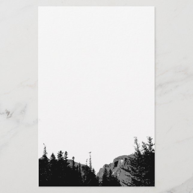 Nature/Mountain in B&W Stationery (Front)