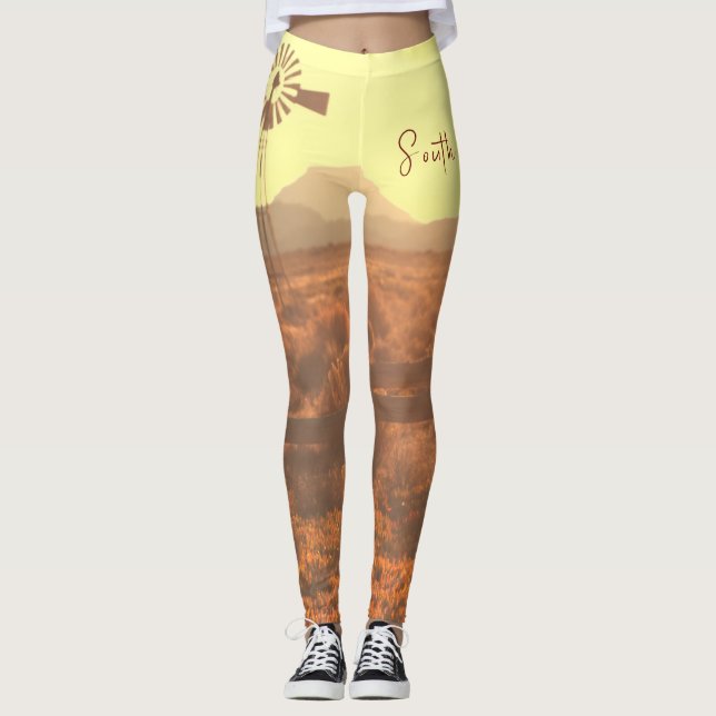 Nature Mountain South Africa ZA Wind Pump Leggings (Front)