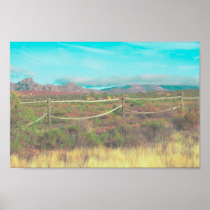 Nature Mountains South Africa ZA Fields Poster