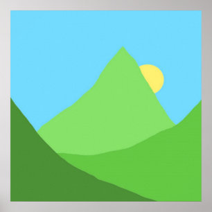 nature mountines landscape poster
