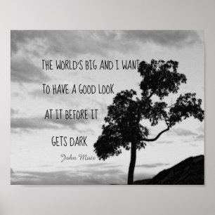 nature Muir quote poster photography wall art