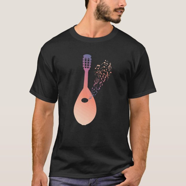 Nature Music String Instrument Mandolin T-Shirt (Front)