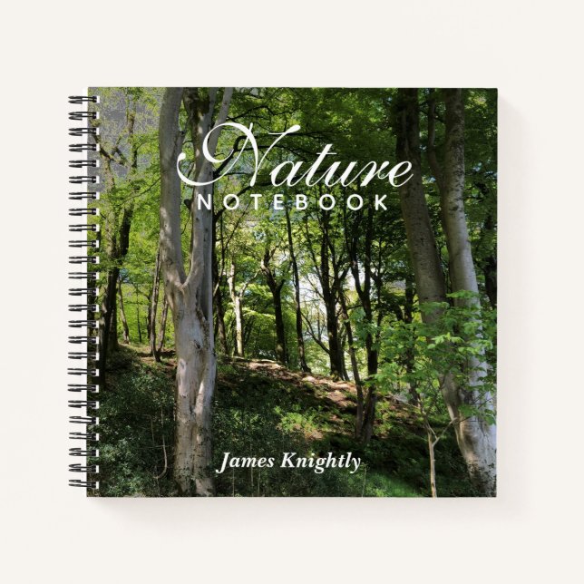 Nature & Natural Woodland Notebook with Name (Front)