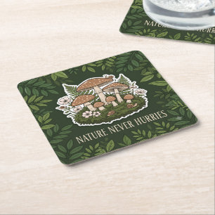 Nature Never Hurries Square Paper Coaster