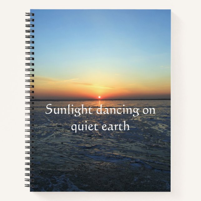 Nature Never Hurries Sunset Tree  Notebook (Front)
