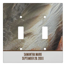 Nature Nursery Feathers Grey Brown Gender Neutral