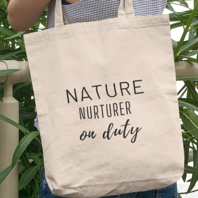 Nature Nurturer on Duty Eco-Friendly Sustainable  Tote Bag (Shop now and showcase your love for nature in every step you take!)
