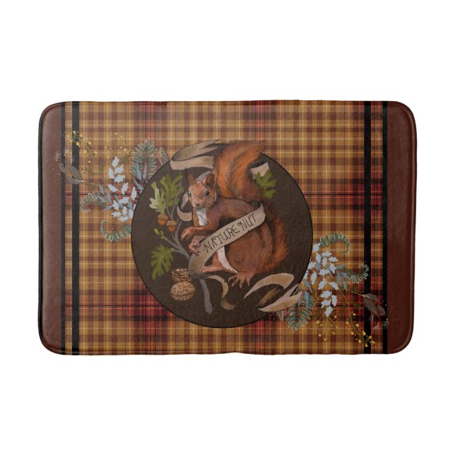 Nature Nut Squirrel  Bath Mat (Front)
