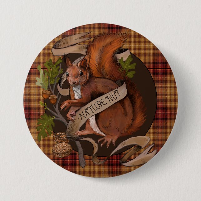 Nature Nut Squirrel Round  7.5 Cm Round Badge (Front)