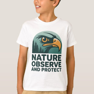 Nature - Observe and Protect - Eagle Head T-Shirt