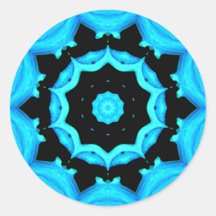 NATURE OCEAN BLUE CLASSIC ROUND STICKER