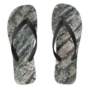 Nature Old Pine Bark Flip Flops