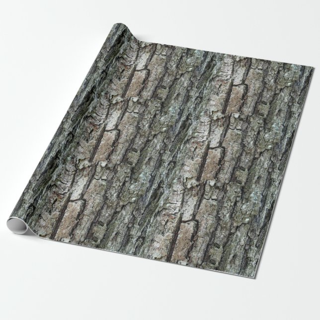 Nature Old Pine Bark Wrapping Paper (Unrolled)