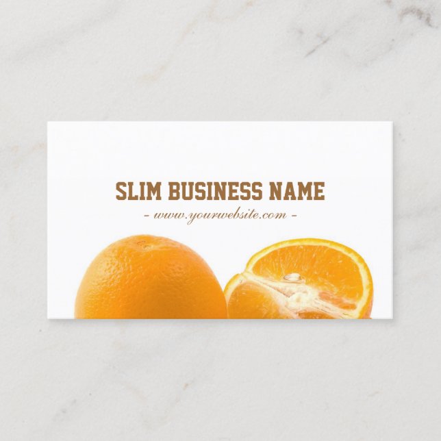 Nature Orange Diet Business Card (Front)