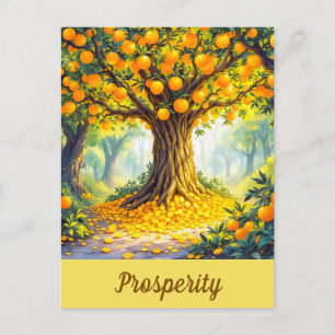 Nature Orange Tree Wealth Abundance Prosperity Holiday Postcard