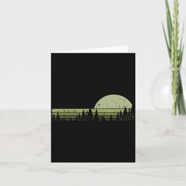 Nature Outdoor Forest Trees Wildlife Woods Women M Card (Front)