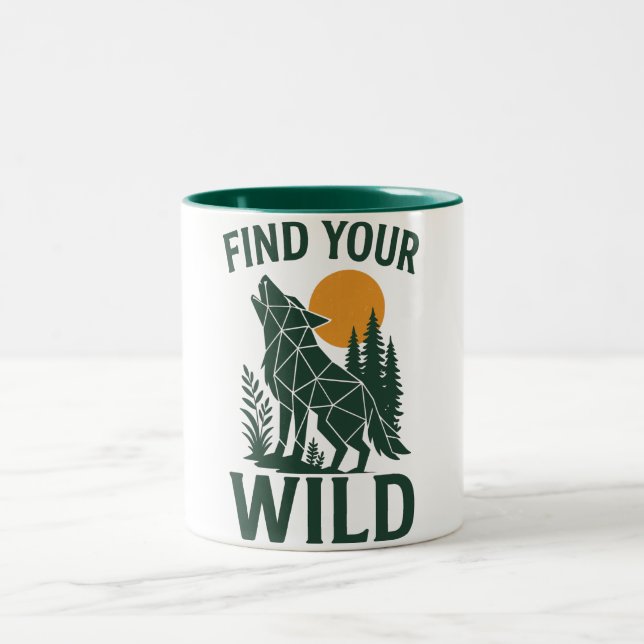 Nature & Outdoor Freedom Art Two-Tone Coffee Mug (Center)
