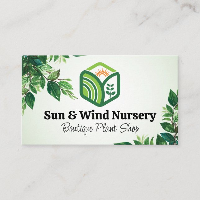 Nature Outdoor | Landscape | Leaves Business Card (Front)