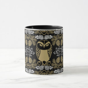 Nature Owl Folk Art Mug