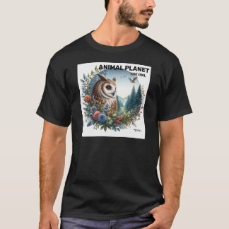 Nature Owl Printed - Animal Art T-Shirt