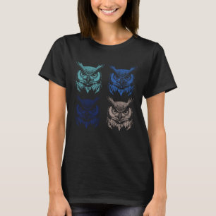 Nature Owl Wildlife Forest Animal Artsy Owl T-Shirt